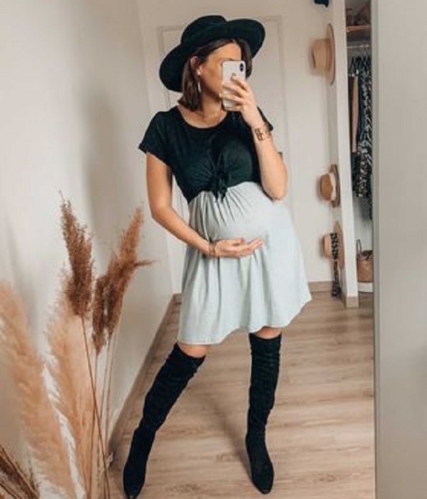 Robe de grossesse et d allaitement bicolore MAMAN CIGOGNE a Valbonne